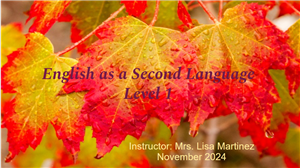 Slideshow Cover Page for November